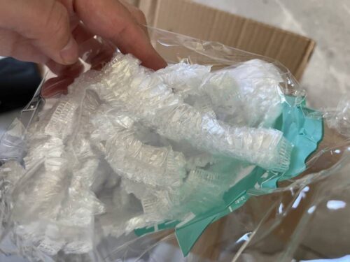 Click to view full screen Huse pentru protectie alimente tip capac transparente din pvc photo review