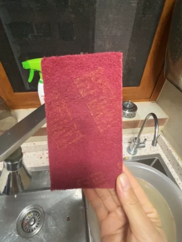 Burete Abraziv pentru Curățare Manuală sau cu Scrubber photo review